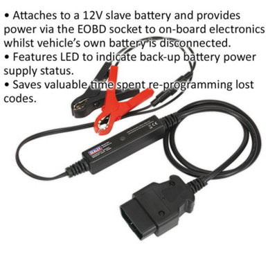 EOBD Diagnostic Socket with LED Indicator - 1.35m Cable for Safe Memory Retention