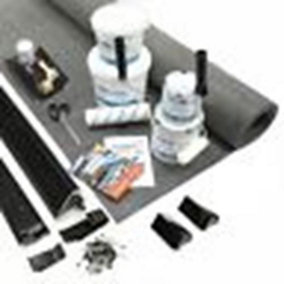EPDM Rubber Roofing Kit for Dormer Roofs - EPDM Rubber Dormer Roof Kit With White Trim (1.5m x 2m)