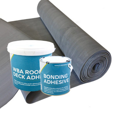 EPDM Rubber Roofing Kit for Flat Roofs - 1.2mm BBA Certified ClassicBond Rubber Roofing Membrane and Adhesives - 7m x 5m Price Comparisons | Compare The Build