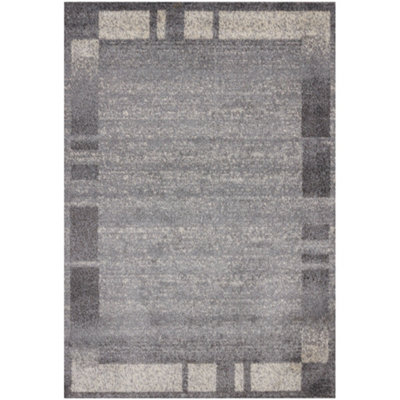 Ephesus Collection Modern Rugs Grey Cream 7438GC