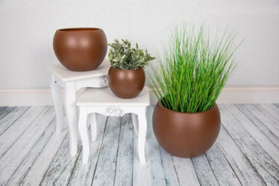 Epoxi Round Rust Textured Matte Indoor Plant Pot 16cm