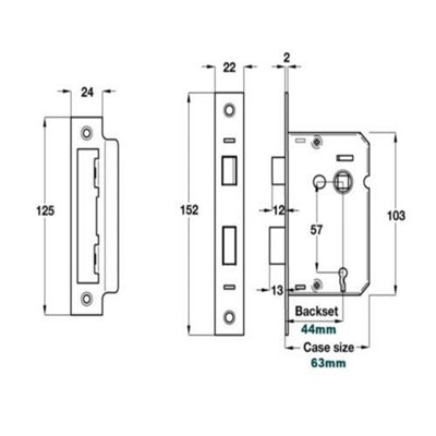 Epsom Door Handle Key Lock Scroll Lever - Polished Chrome Pack Hinges