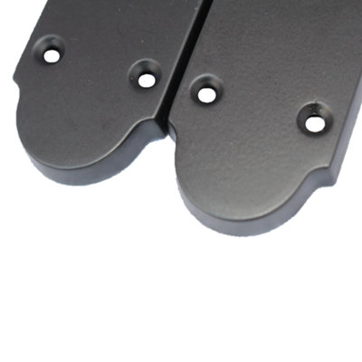 Epsom Door Handle Latch Victorian Scroll Lever - Matt Black