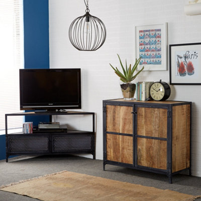 Epsom Modern Metal Corner TV Unit