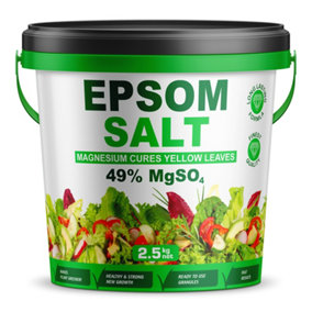 Epsom Salts Fertiliser 2.5KG / 2500g Premium Nutritious Garden Plant Growth Granules Epsom Salt
