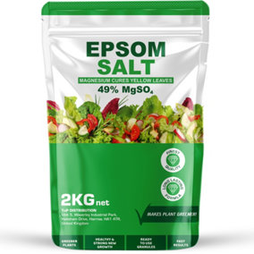 Epsom Salts Fertiliser 2KG / 2000g Premium Nutritious Garden Plant Growth Granules