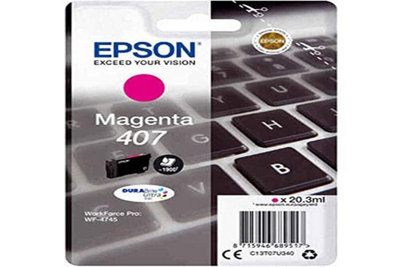 Epson 407 Magenta Keyboard Genuine, Ink Cartridge DuraBrite Ultra ...