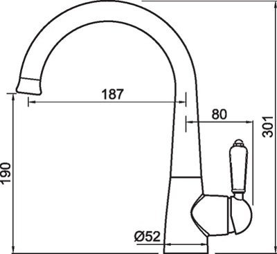 EQ6G Equinox s/lever Gold - Traditional tap