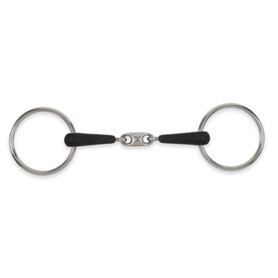 Equirubber Equikind+ Peanut Link Horse Loose Ring Snaffle Bit Silver/Black (5in) Price Comparisons | Compare The Build