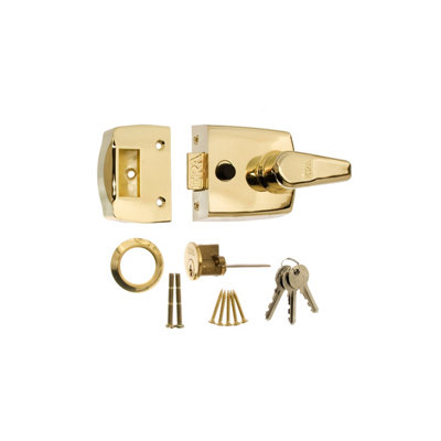 ERA - 60mm Night Latch - Polished Brass Case & Cylinder