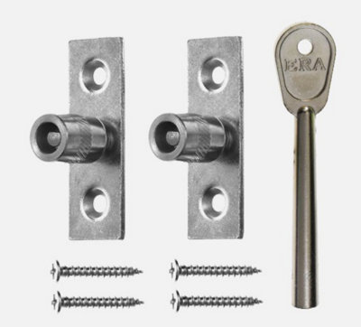 ERA 822-52 Sash Window Stop 2 Locks & 1 Key Satin Chrome