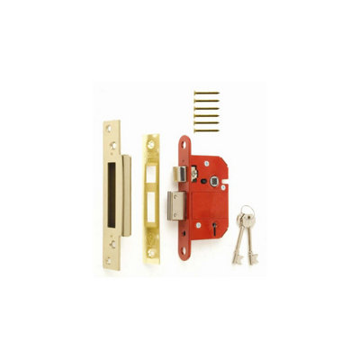 ERA British Standard High Security Fortress 5 Lever Sashlock 64mm Keyed Alike - Polished Brass