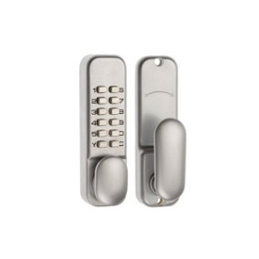 Era Digital Door Lock Oval with Hold Back Silver (One Size)