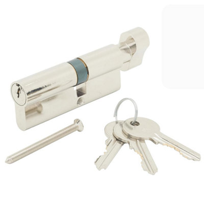ERA Euro Cylinder Thumb Turn Profile Lock Satin Nickel 40x40