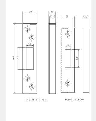 ERA Rebate Kit 0.5" for Fortress Deadlock - Polished Brass