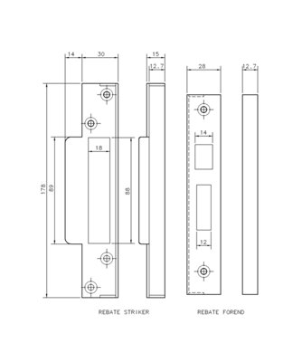 ERA Rebate Kit 0.5" for Fortress Sashlock - Satin Chrome