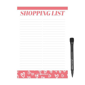 Erasable, Dry Wipe, Magnetic Shopping and Grocery List for Fridge, Kitchen, Refrigerator, Home, and Whiteboard