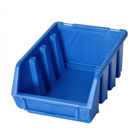 Ergo M Box Plastic Parts Storage Stacking 116x161x75mm - Colour Blue - Pack of 10