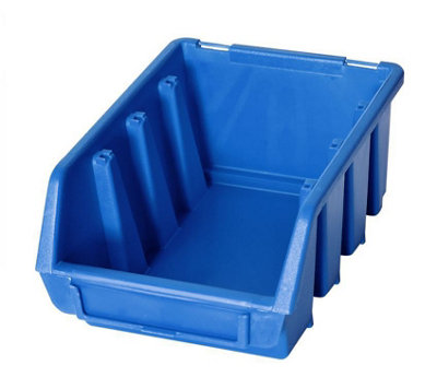 Ergo M Box Plastic Parts Storage Stacking 116x161x75mm - Colour Blue - Pack of 5