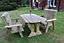 Ergo Table Bench Set - Sits 4, Wooden Alfresco Garden Dining Furniture Set - L250 x W180 x H105 cm - Min. Assembly Required