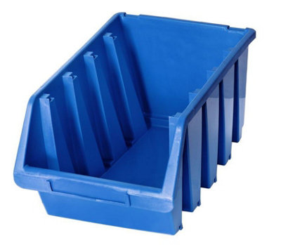 Ergo XL Box Plastic Parts Storage Stacking 204x340x155mm - Colour Blue - Pack of 5