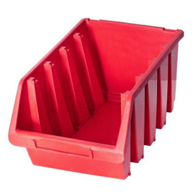 Ergo XL Box Plastic Parts Storage Stacking 204x340x155mm - Colour Red - Pack of 2