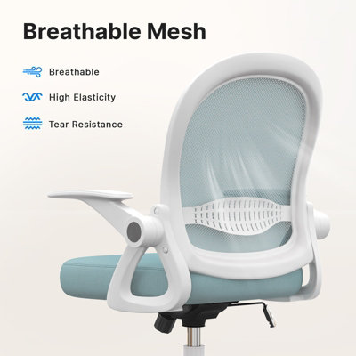 Ergonomic Breathable Mesh Office Chair with Lumbar Support-Light Green