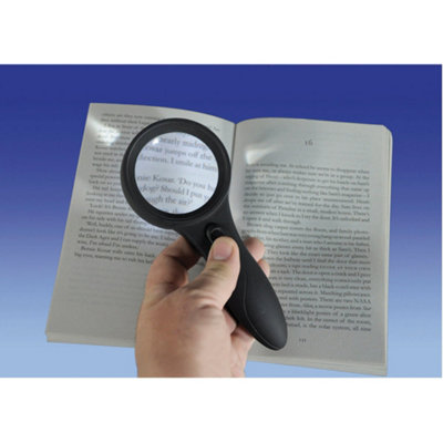 Ergonomic Comfort Grip Magnifying Glass - 6 LED Lights - 4x Magnification