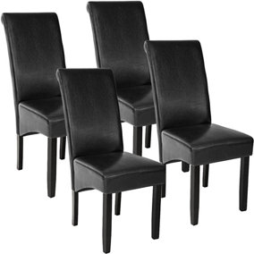 Ergonomic Dining Chairs, Set of 4 - black
