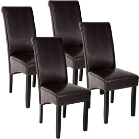 Ergonomic Dining Chairs, Set of 4 - brown