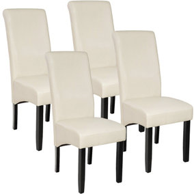 Ergonomic Dining Chairs, Set of 4 - cream