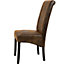 Ergonomic Dining Chairs, Set of 6 - antique brown