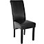 Ergonomic Dining Chairs, Set of 6 - black