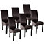 Ergonomic Dining Chairs, Set of 6 - brown