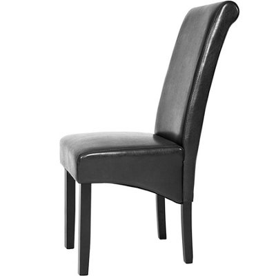 Ergonomic Dining Chairs, Set of 8 - black