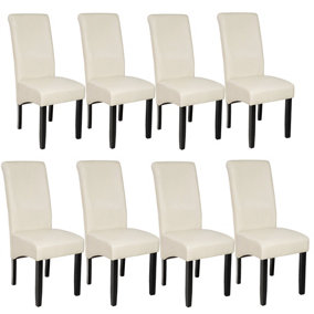 Ergonomic Dining Chairs, Set of 8 - cream