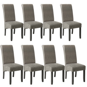 Ergonomic Dining Chairs, Set of 8 - gray marbled