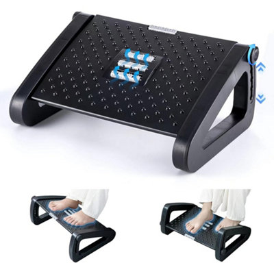 Ergonomic Foot Rest under Desk Adjustable Height, Tilt Angle w/ Massage ...