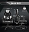Ergonomic Gaming Chair,PU Leather Computer Chair for PC Office Gamer(Black and White)