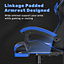Ergonomic Gaming Chair with With footrest, Height-Adjustable Office & Computer Chair(Black-Blue)