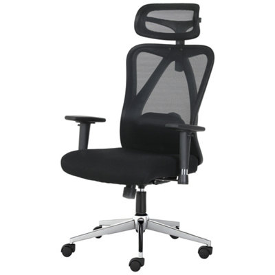 Mophorn Ergonomic Office Chair With Adjustable Lumbar Support, High Back Desk Chair, Adjustable Headrest, 2D Armrest, Computer Chair For Home Office