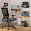 Ergonomic office Chair, Adjustable Lumbar and Headrest Support  - Black