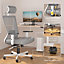 Ergonomic office Chair, Adjustable Lumbar and Headrest Support  - White