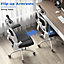 Ergonomic Office Chair,Swivel Computer Chair with Rocking Function and Flip-up Armrests,Black&White