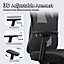 Ergonomic Office Chair with Hanger - Desk Chair with 2D Lumbar Support and 3D Headrest & Armrests-Black