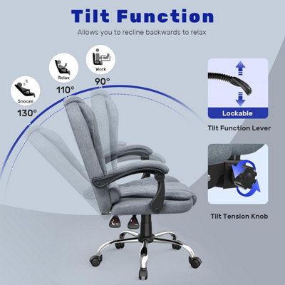Ergonomic Office Chair with Tilt Function Heavy Duty for Home Office Working
