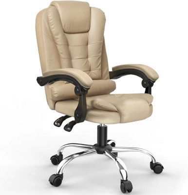 Ergonomic Office Chair with Tilt Function-Khaki