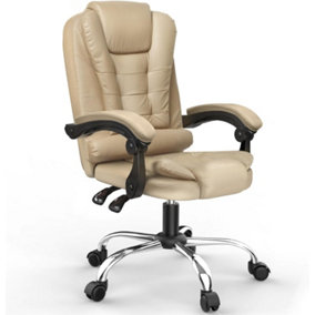 Ergonomic Office Chair with Tilt Function-Khaki