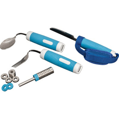 Ergonomic Weight Adjustable Cutlery Set - Fork and Spoon - Ideal for Weak Grip Users