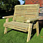 Ergonomical 2 Seater Bench, Wooden Garden Furniture - L75 x W120 x H105 cm - Fully Assembled